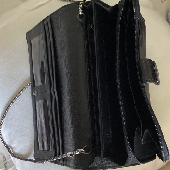 Brighton Black Clutch with Silver Accents - Picture 5 of 8